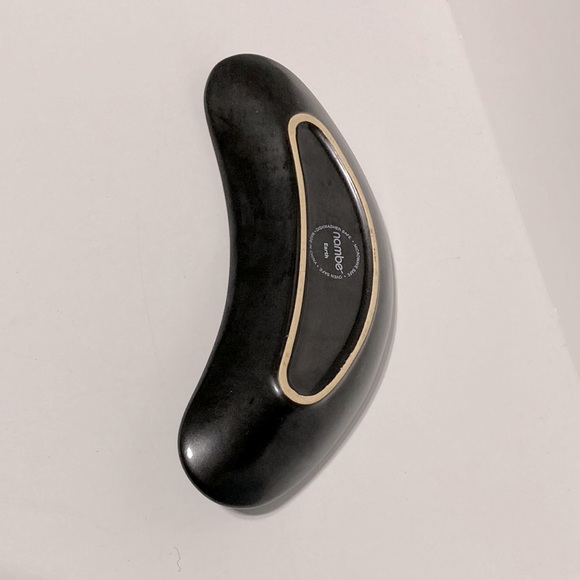 Nambe Earth Metallic Sunset Olive Plate Smooth Stoneware 8.5" x 3.25" x 1" - Picture 7 of 9